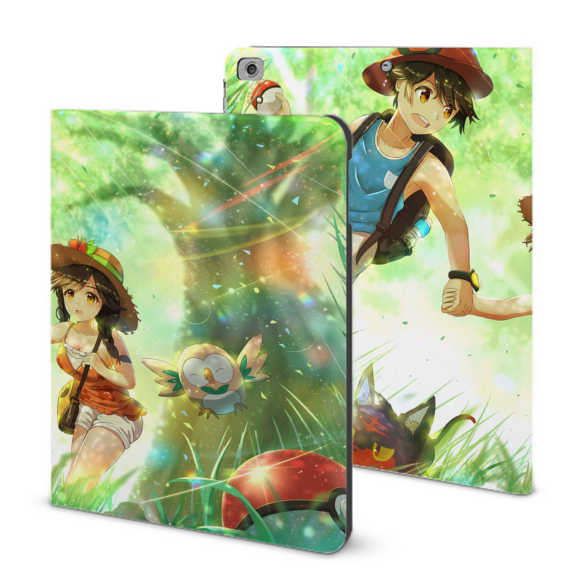 （画像用） ポケットモンスター Pokémon IPad ケース ブック型 PUレザー TPU 耐衝撃 軽量 薄型 ペン収納なし 全面保護 IPad 各モデル対応
